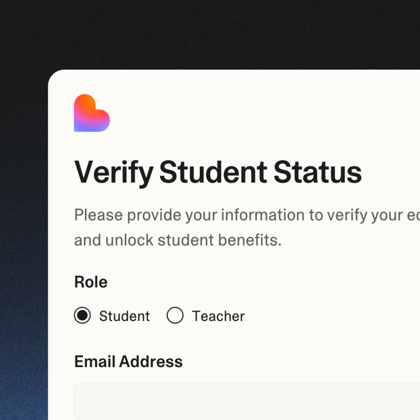 Enter your student ID and we'll unlock the status for you.